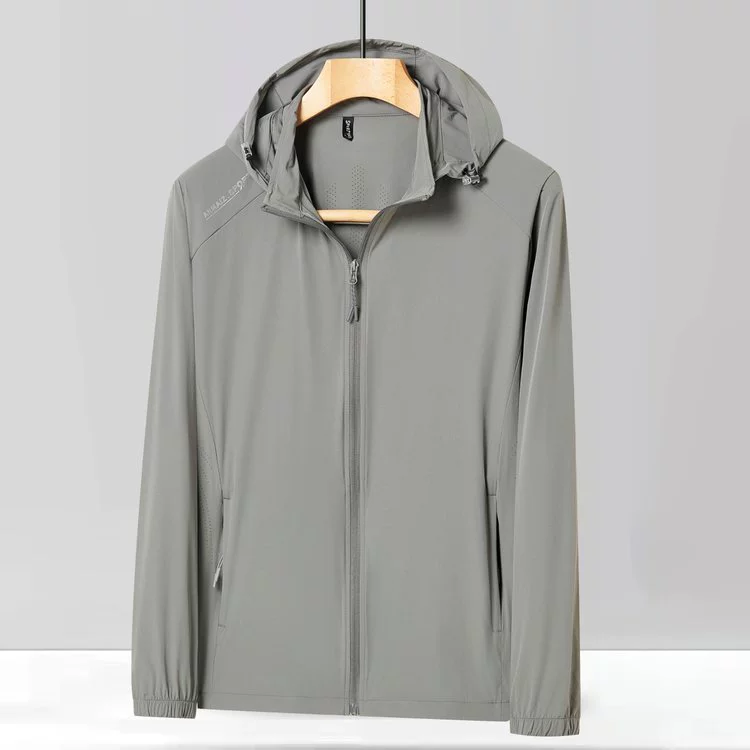 Солнцезащитная одежда для среднего и пожилого возраста, мужская кожаная одежда, светло-серый, темно-серый, светло-зеленый, серый, синий, туманно-синий, синель, спандекс