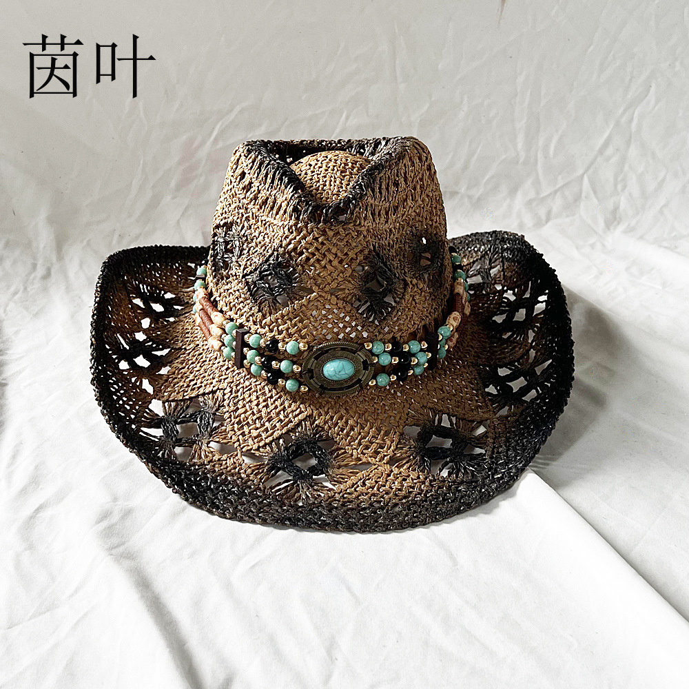 Ethnic denim sun hat handmade