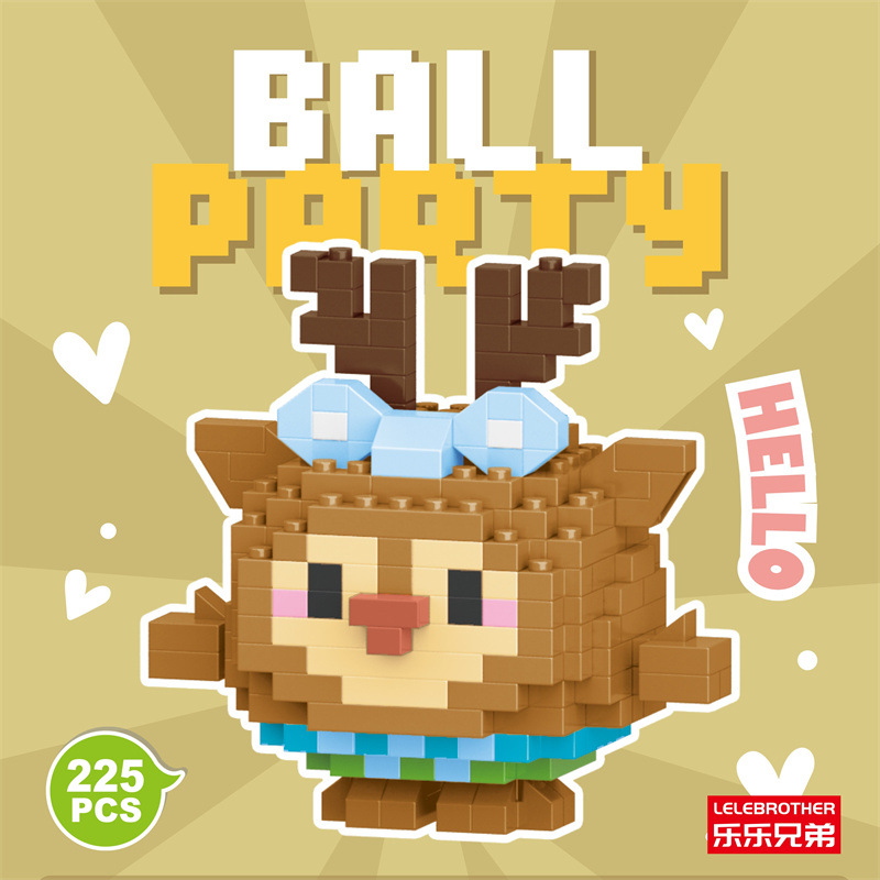 Venta al por mayor transfronteriza Lele Brothers ensamblado partículas pequeñas bloques de construcción de rompecabezas juguetes mini rompecabezas tridimensionales para niños micropartículas