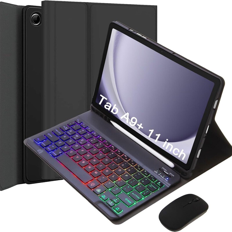 Suitable for Samsung Tablet A9Plus Detachable Touch Bluetooth Backlight Keyboard Fe Protective Case S6Lite Leather Set