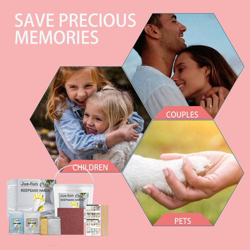 Jue-Fish 3D Hand Mold Powder Valentine's Day Clone Plaster DIY Creative Souvenir Mother's Day Children's Day