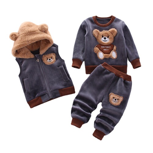 Children's Clothing 2024 Spring New Children's Clothing Baby Three-piece Set Girls Spring Clothes Spring Boys Suit