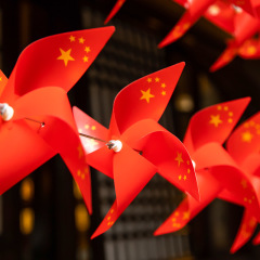 国庆节中秋节装饰户外风车挂件商场活动氛围景区场景布置精美挂饰