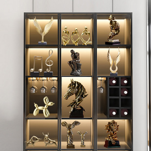 Modern Light Luxury Art Villa Restaurant Decorations Office Wine Cabinet Ornaments Set Bookcase Living Room Furnishings