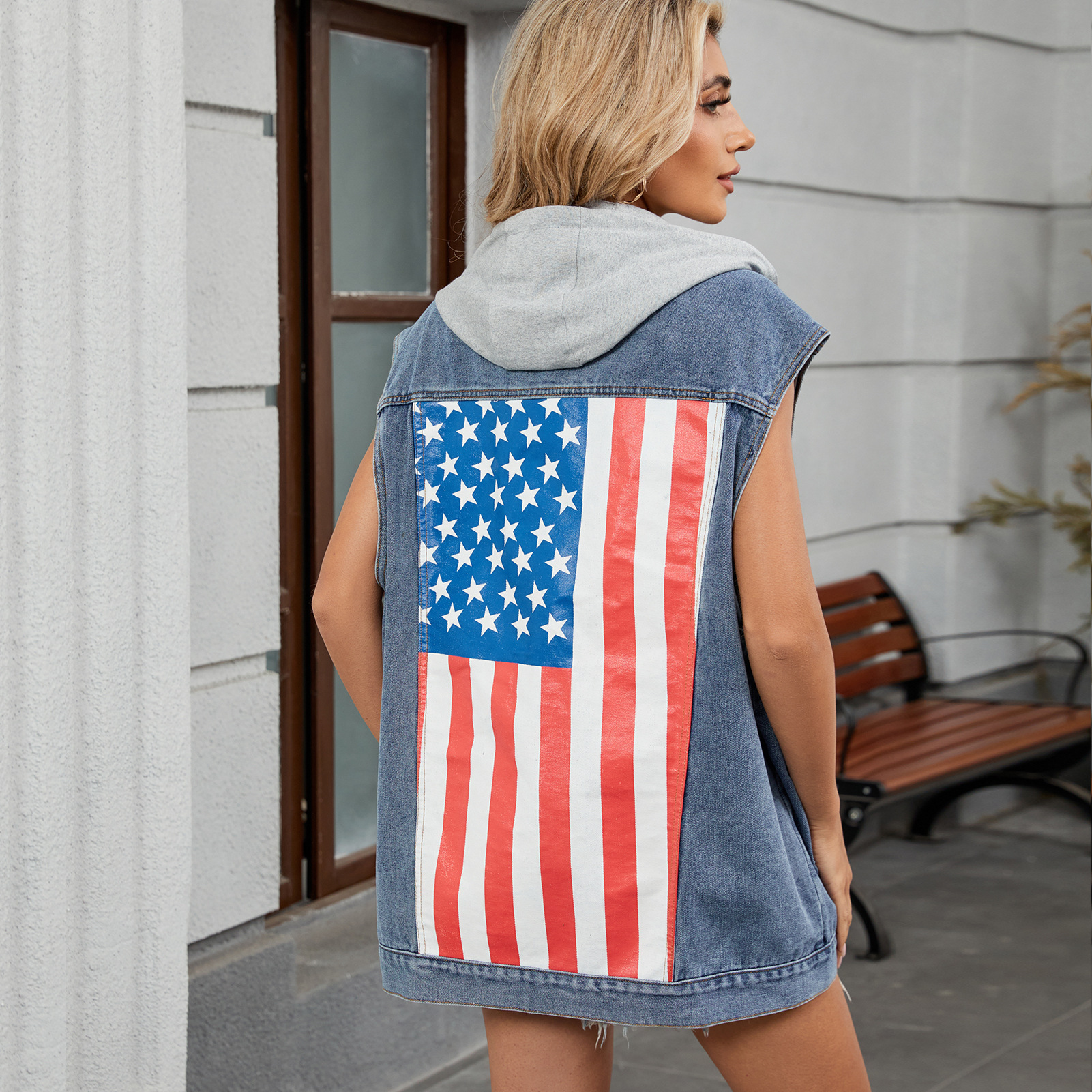 denim trend vest sleevless