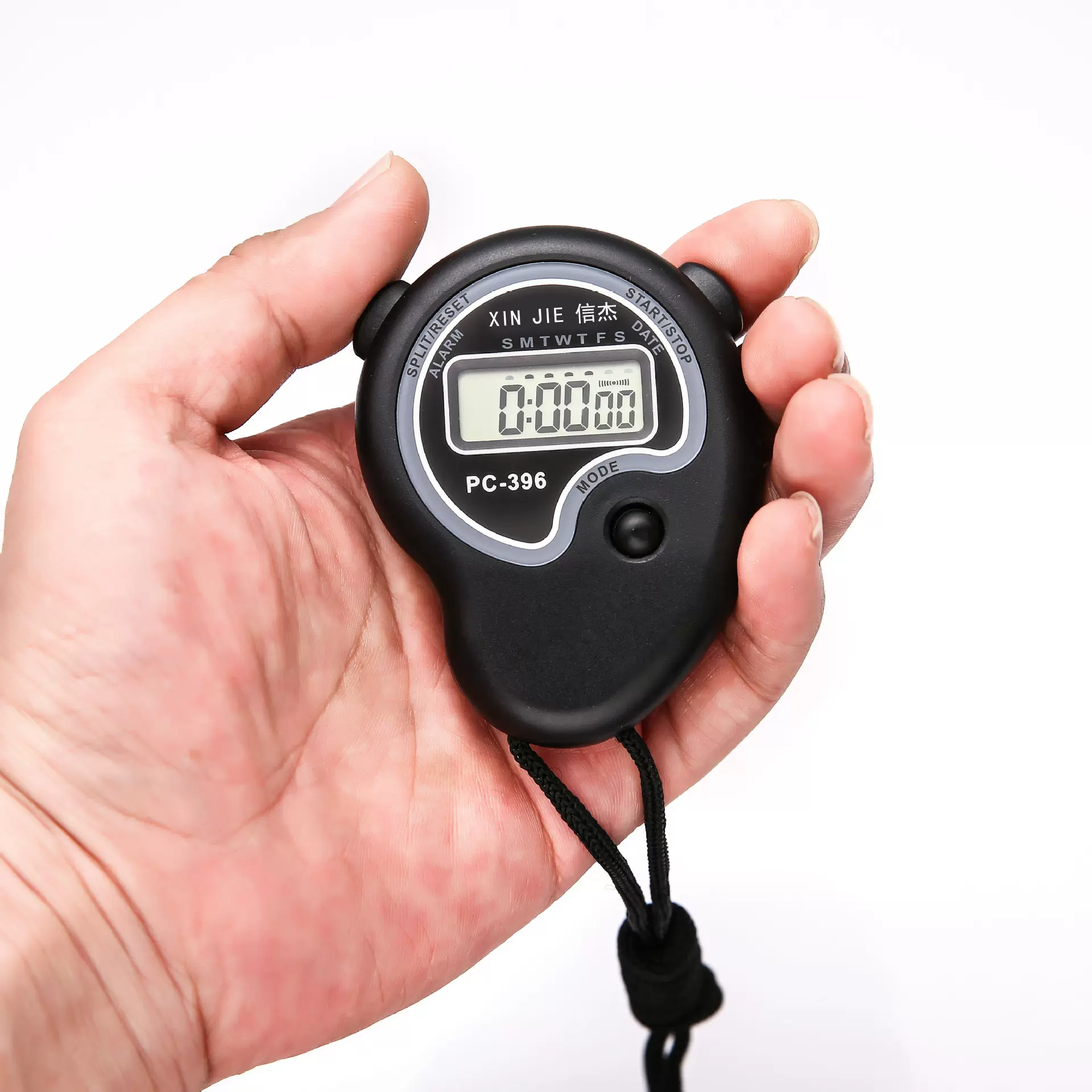 跨境新款简约运动秒表跑步计时器可倒计时游泳健身教练专业计时器