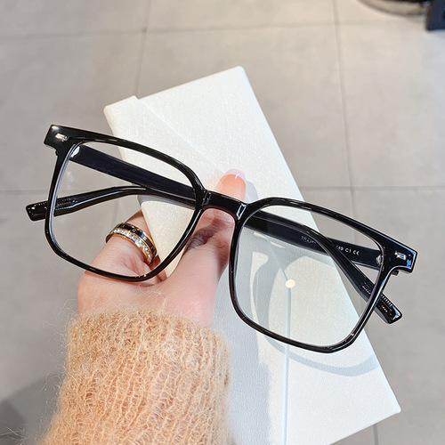 Korean version of women's anti-blue light glasses frame, college style large frame glasses frame, can be matched with myopia fashion transparent glasses MK2198