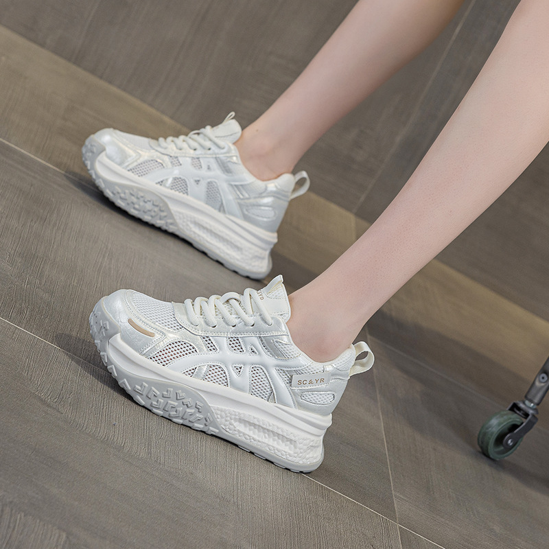 Giày sneaker nữ đế dày tăng chiều cao phong cách cổ điển mùa hè 2026 — M2875 màu be, M2875 Màu tím, M2875 màu vàng