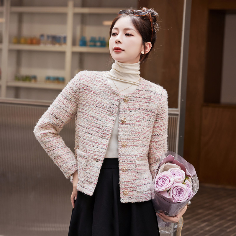 Demi-season woolen elegant fashionable trend jacket