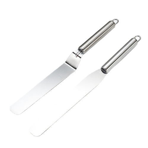 不锈钢抹油刀厨房蛋糕抹刀家用奶油抹平刀烘焙工具曲刮刀直吻刀