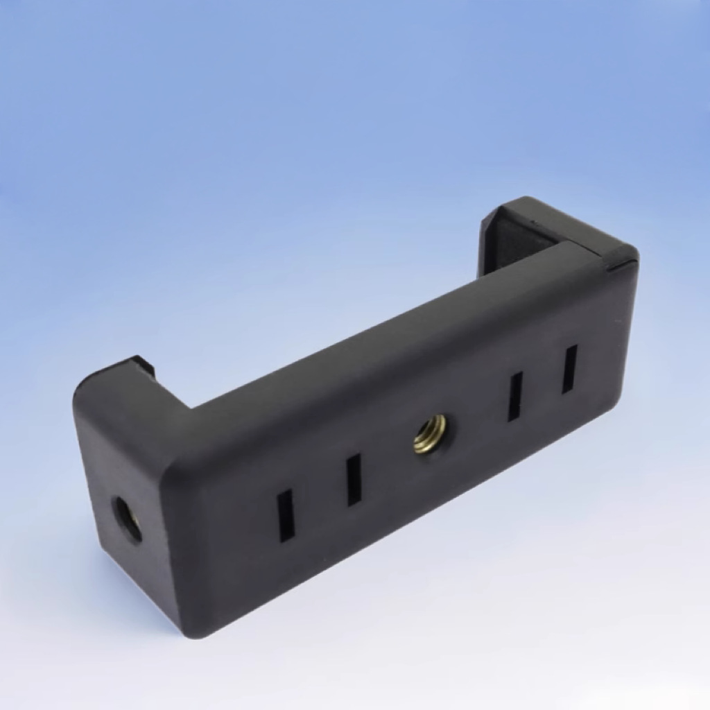 手机直播配件E字夹双孔1/4接口多功能可伸缩旋转手机夹带孔一字夹