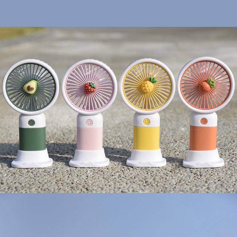 新しいアップグレードされたサイレントクールハンドヘルド小型ファン夏の学生デスクトップかわいいファンポータブル漫画スタンド|undefined