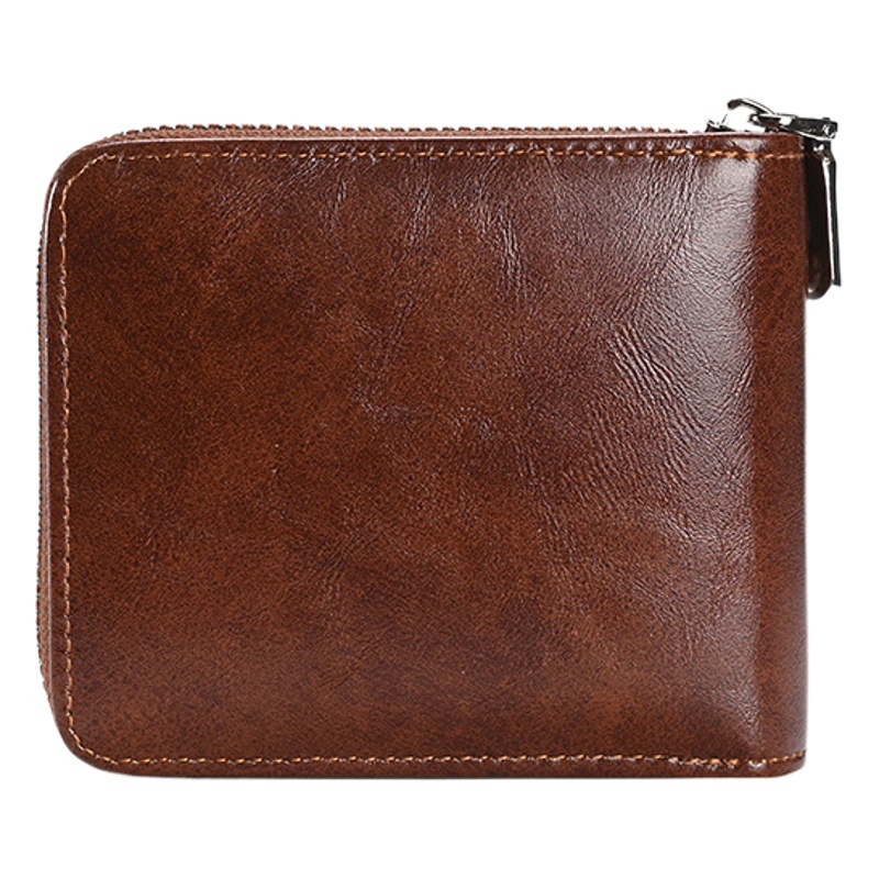 Fábrica directa billetera hombres horizontal antirrobo cepillo multi-Tarjeta posición dólar corto cartera RFID Comercio exterior transfronterizo al por mayor