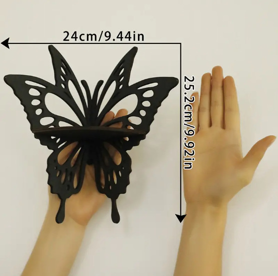 新しいクロスボーダー中空蝶 3D 模造木製蝶壁棚装飾パーティーホームリビングルーム立体蝶|undefined