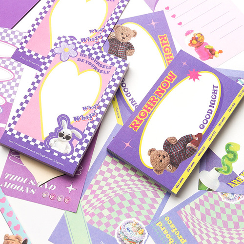 Message Dream Suitcase Notebook Korean style ins retro tearable message note note paper 160 sheets 6 styles