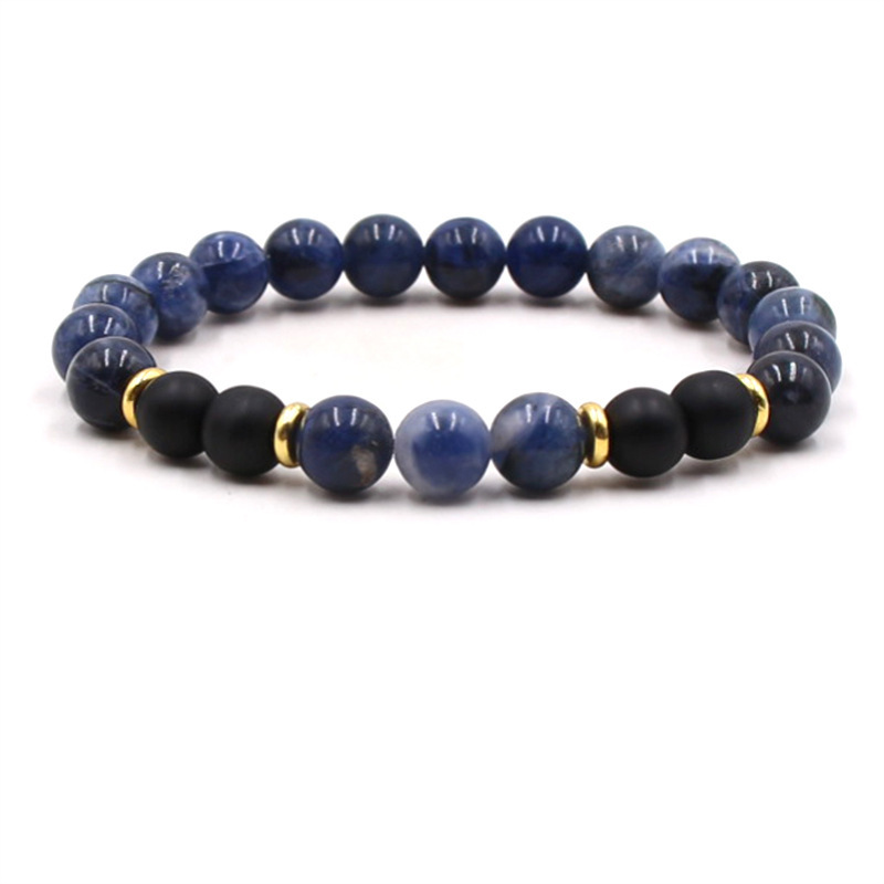 Comercio exterior de la fábrica nueva pulsera de cuentas personalizada Ojo de Tigre turquesa Amazon pulsera de ágata natural pulsera