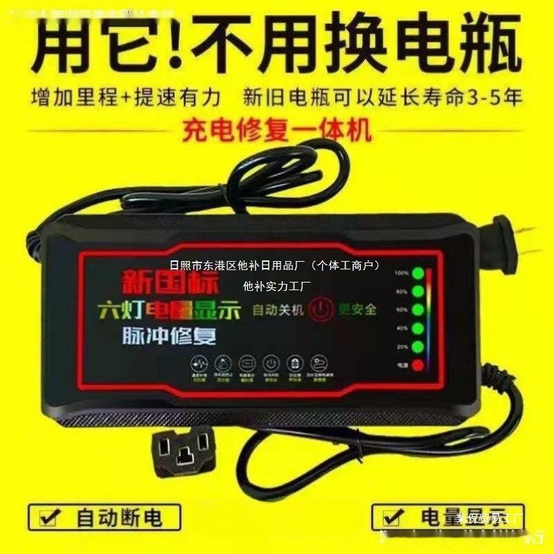 批发充电自动三轮电动车断电7248车两通用快60充电器轮电瓶车