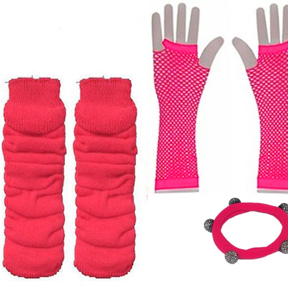 1980s despedida de soltera 80s maquillaje de mujer accesorios de vestuario collar de color conjunto de pulseras