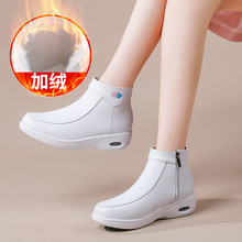 2022年白色护士鞋棉鞋女冬季新款雪地靴保暖舒适防滑短靴