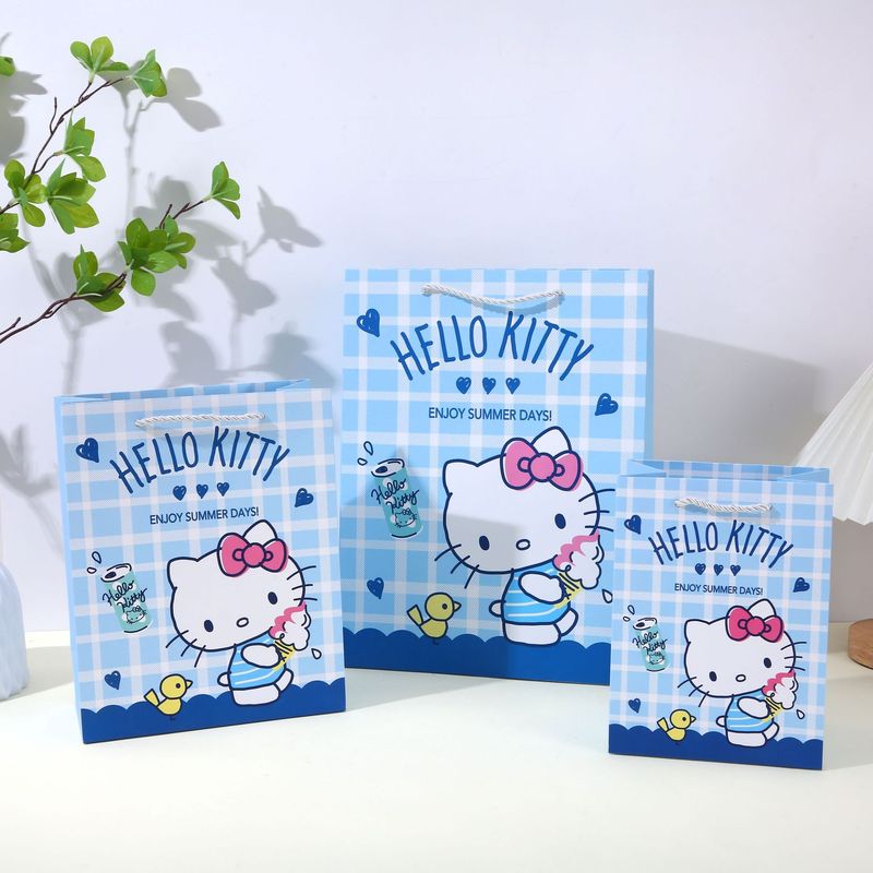 正版授权三丽鸥礼品袋HelloKitty凯蒂猫手提袋精选白卡纸高档袋子|undefined