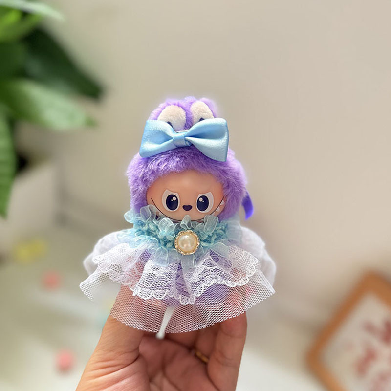 迷你版4.0LABUBU搪胶脸毛绒盲盒玩偶衣服圣诞套装小鼻嘎心底密码|undefined