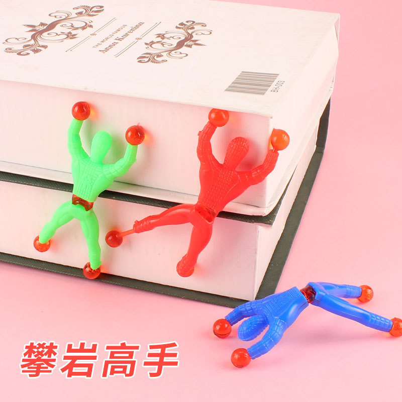 Wall-Climbing Spider-Man Toy, Wall-Sticking Palm Decompression Spider-Man Superman Decompression Artifact, Spider-Man Sticky Toy