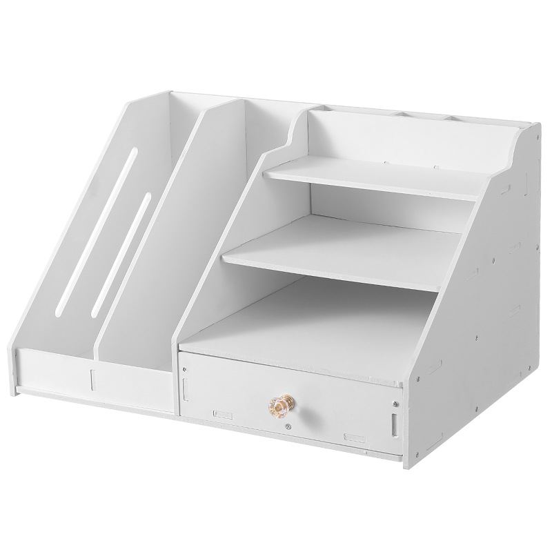 Estante de archivos de escritorio de almacenamiento multicapa estante de archivos de oficina estante de archivos a4 caja de almacenamiento de archivos
