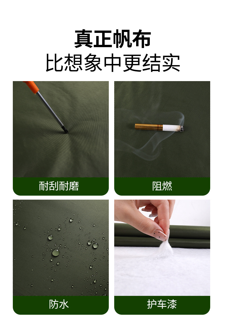 Manufacturer's Direct Delivery of Thickened Car Canvas Covers, Rainproof and Sunproof 600D Genuine Canvas, Light-Blocking and Heat-Insulating Full Cover