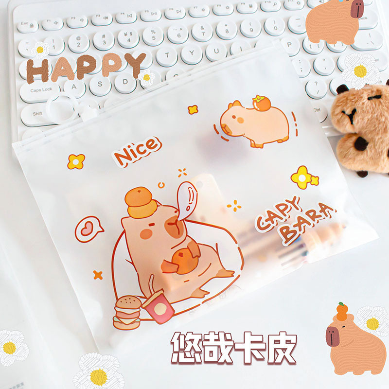 Bolsa de archivo A5 Bolsa de archivo transparente con cremallera para estudiantes de escuela primaria Bolsa de información para estudiantes de secundaria Bolsa de almacenamiento de papel de prueba de plástico