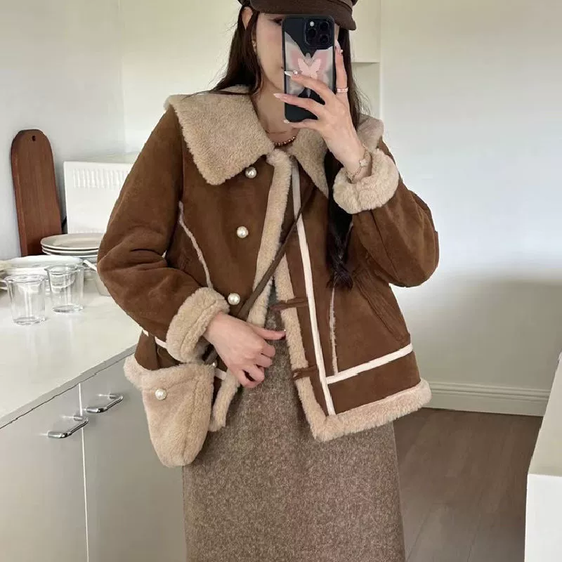 Demi-season jacket, Korean style, oversize, increased thickness