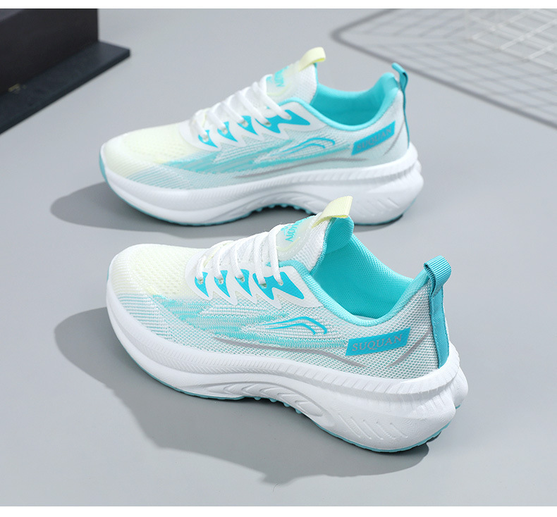 2026 New Cross-Border Spring And Autumn Lightweight Sports Korean Style Fashionable Running Women's Mesh Breathable_vogvips.com
