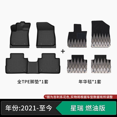 special car floor mats made — Modelə uyğun ayaqaltı - 21-present-model-geely-xingrui-gasoline-version-tpe-floor-mats-nianhua-velvet-carpet