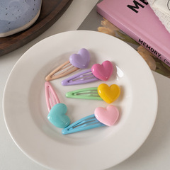 Summer Dopamine Colorful Striped Hair Clip Sweet Girl Heartbreak Hair Side Clip Hairpin Hair Accessory