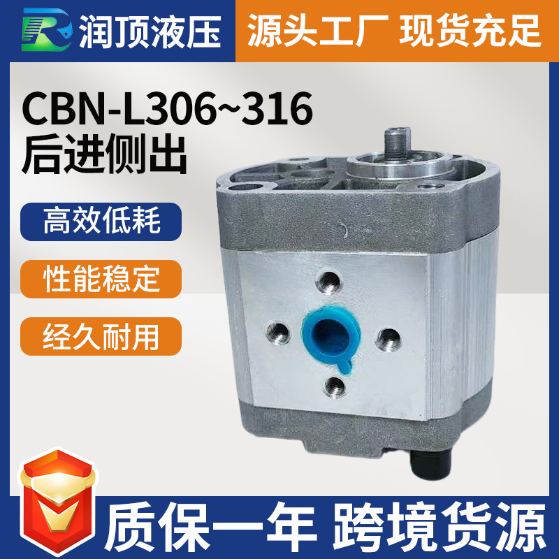 L泵中州泵液压齿轮高压油泵CBN-F306/ 316后侧进出平键螺纹菱形件产品实拍图