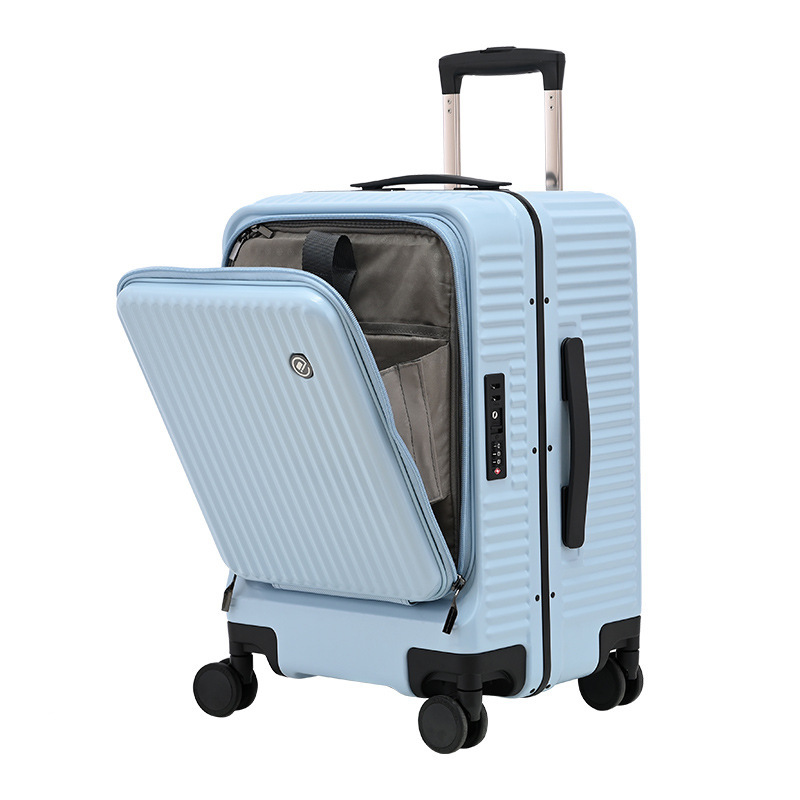 Professional Front-Opening Suitcase, High-End Front-Opening Aluminum Frame Side-Opening Suitcase, Convenient Opening, Silent Aircraft Wheels