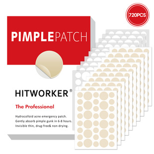 Hydrocolloid Acne Patch, Ultra-Thin Waterproof Day and Night Blemish and Acne Mark Covering Patch, Exclusively Available for Cross-Border Use