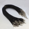 1.5 Korean wax line necklace rope black leather rope DIY jewelry accessories Korean cotton wax line jewelry line wholesale