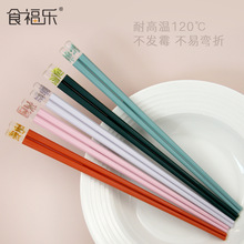 产地甄选源头工厂批发梅花形永生花滴胶合金筷子五色筷防滑耐高温