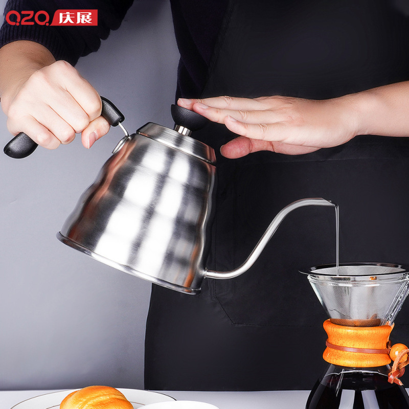 26-Year-Old Cross-Border Coffee Pour-Over Kettle, Swan Neck Cloud Kettle, Household 304 Stainless Steel Large Capacity Long Spout Fine Mouth Kettle 26-Year-Old Cross-Border Coffee Pour-Over Kettle, Swan Neck Cloud Kettle, Household 304 Stainless Steel Large Capacity Long Spout Fine Mouth Kettle
