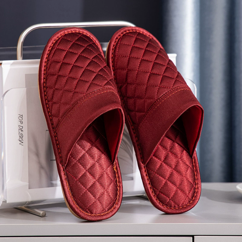 Свадебные хлопчатобумажные тапочки для приданого невесты утренние тапочки праздничные красные свадебные хлопчатобумажные тапочки высокого класса легкая роскоши