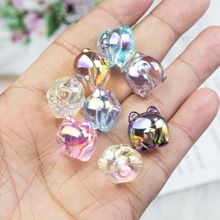 鼎奕冷月透明柯基屁屁卡通透色亚克力珠子散珠diy手机链串珠材料