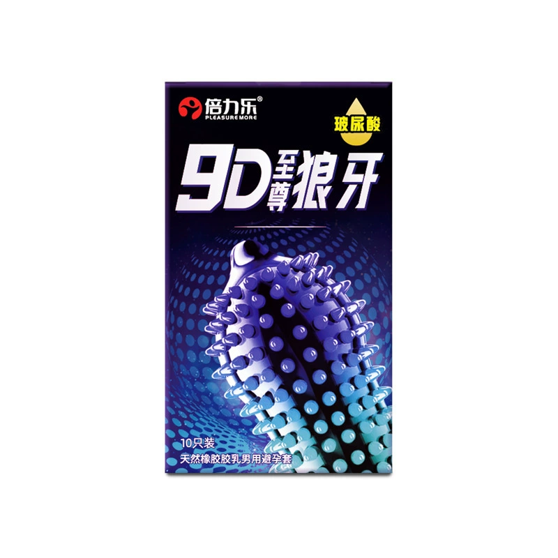 Презервативы 9D Supreme Wolf Teeth Pack 10 Men's Hyaluronic Acid Dragon Spike Cover Large Grade Family Planning Products