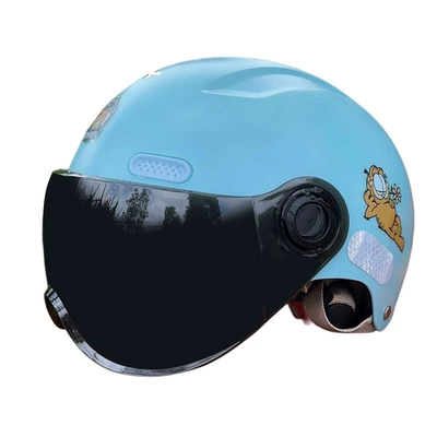 Old Electric Vehicle Boys and Girls | Motorcycle Safety Supplies - 3c-sky-blue-short-tea-5-15-years-old-feel-free-to-post-one-size-fits-all