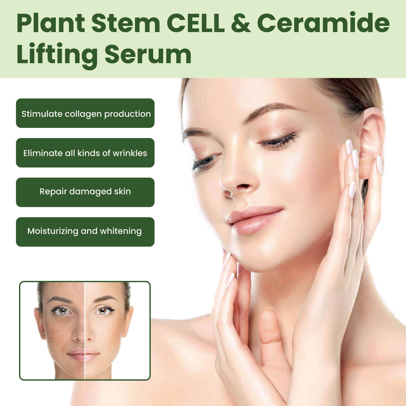EELHOE Ceramide Firming nutre profundamente as rugas, hidrata e firma a essência da pele_voghion.com