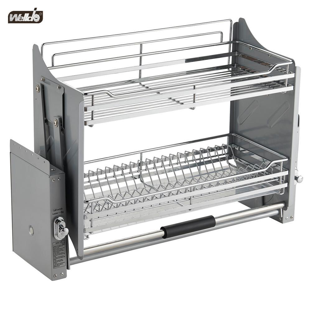 Welldo纬东 厨房吊柜升降机拉篮双层收纳升降机拉篮调味拉篮