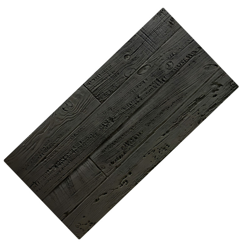 PU madera carbonizada madera de podredumbre marina pared de fondo de ladrillo cultural ligero nuevo material de decoración madera quemada tablero de grano de madera negra