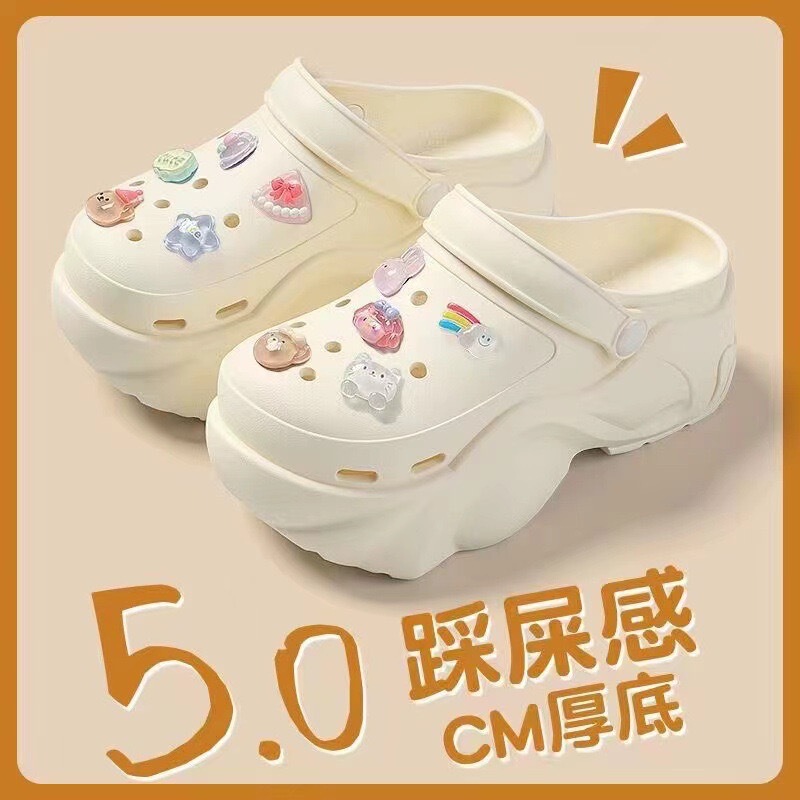 洞洞鞋女款足弓支撑厚底eva外穿2025新款夏季沙滩软底防滑洞洞鞋|undefined