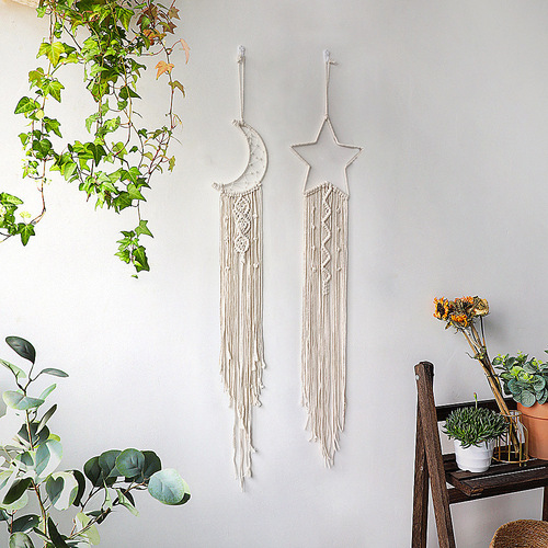 ins hand-woven tapestry moon dream catcher wall decoration pendant creative home wall hanging room wall decoration