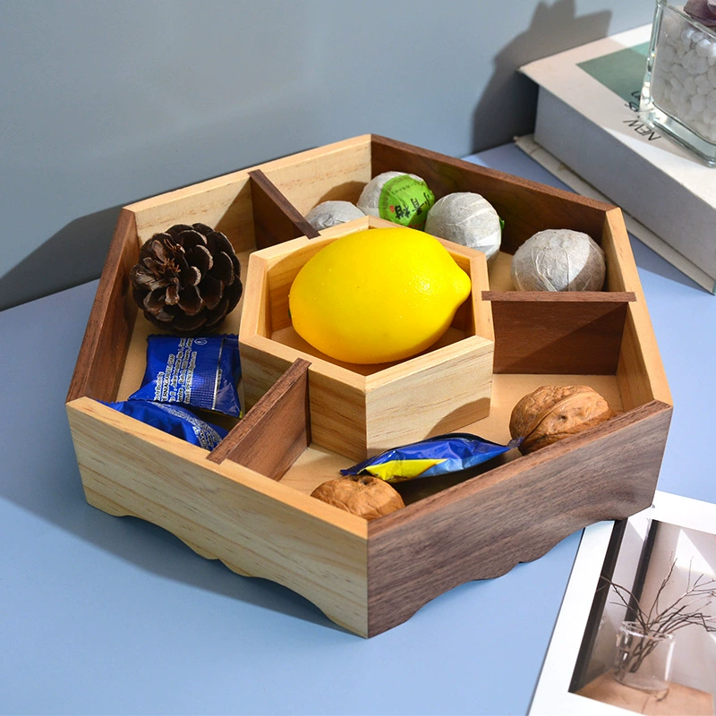 Деревянная сетка в китайском стиле коробка для сухофруктов и орехов домашняя креативная настольная коробка для закусок конфеты деревянная тарелка с фруктами Корзина для фруктов