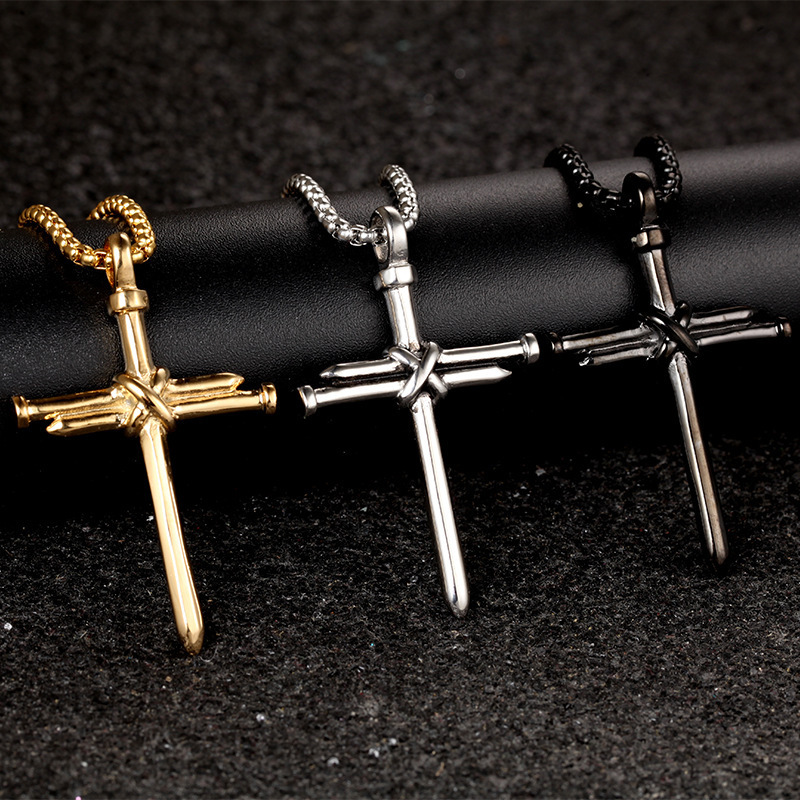1 Piece Quantity 1 Piece Punk Cross Alloy Plating Unisex Necklace